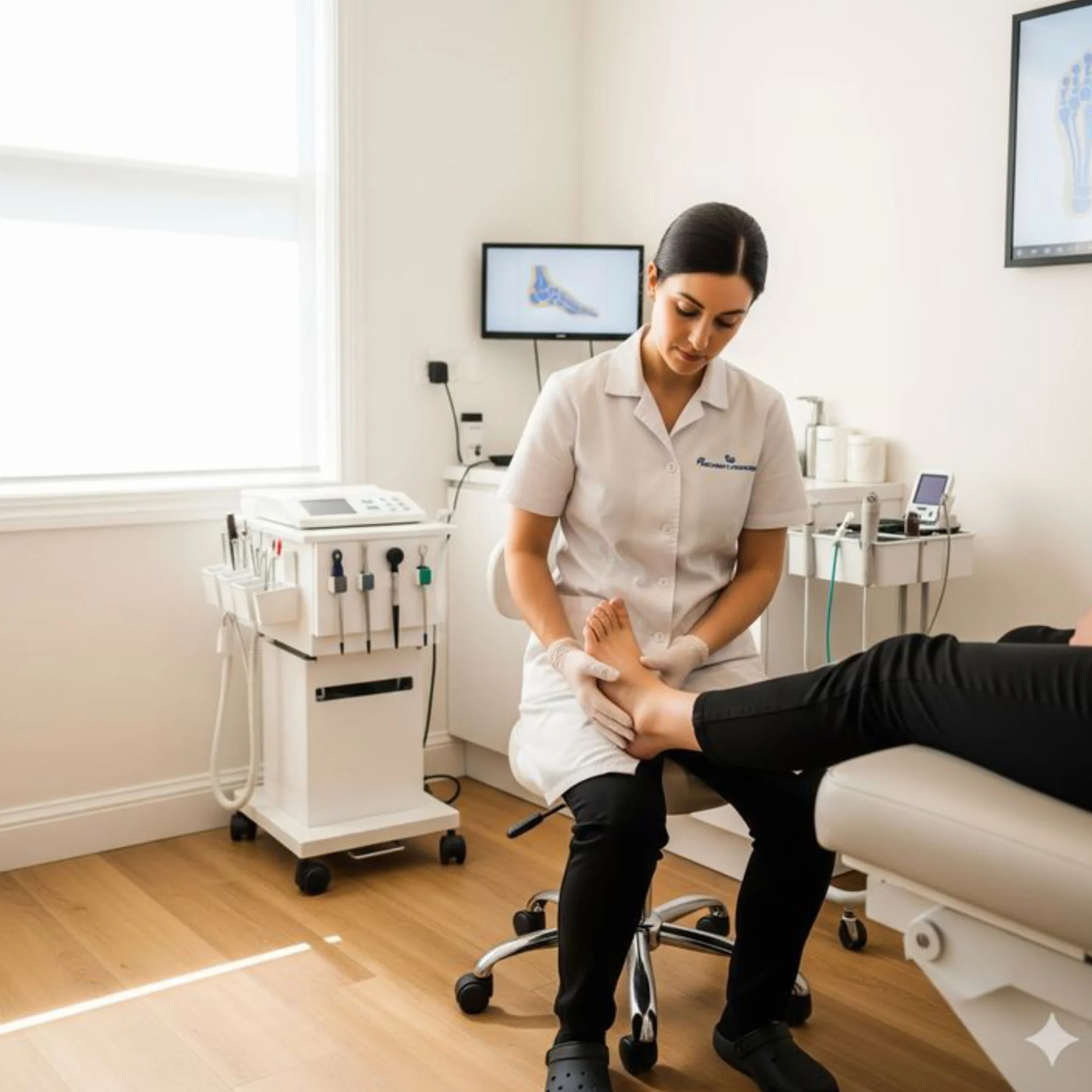 podiatrist in clinic